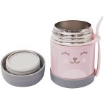 Pote Térmico com Garfinho Gumy Rosa (6m+) - Buba
