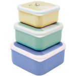 Kit 3 Porta Papinha para bebê Gumy Azul (6m+) - Buba