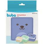 Kit 3 Porta Papinha para bebê Gumy Azul (6m+) - Buba