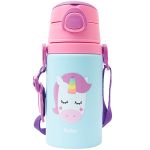 Garrafa de Alumínio com Canudo Animal Fun Unicórnio 400ml (3m+) - Buba