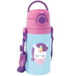 Garrafa de Alumínio com Canudo Animal Fun Unicórnio 400ml (3m+) - Buba