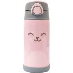 Garrafa Térmica Inox Parede Dupla 400ml Gumy Rosa (3m+) - Buba