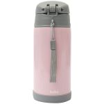 Garrafa Térmica Inox Parede Dupla 400ml Gumy Rosa (3m+) - Buba