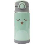 Garrafa Térmica Inox Parede Dupla 400ml Gumy Verde (3m+) - Buba