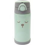 Garrafa Térmica Inox Parede Dupla 400ml Gumy Verde (3m+) - Buba