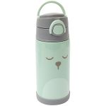 Garrafa Térmica Inox Parede Dupla 400ml Gumy Verde (3m+) - Buba