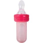 Kit Alimentador Porta-frutinha e Colher Dosadora para bebê Rosa (6m+) - Buba