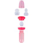 Kit Alimentador Porta-frutinha e Colher Dosadora para bebê Rosa (6m+) - Buba