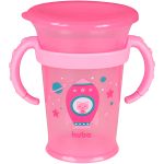 Copo de Treinamento com Alça 360° Rosa 210ml (18m+) - Buba