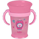 Copo de Treinamento com Alça 360° Rosa 210ml (18m+) - Buba