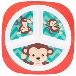 Prato com Divisórias para bebê Animal Fun Macaquinho (6m+) - Buba
