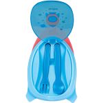 Kit Refeição Talher com Estojo Foguete Azul (6m+) - Buba