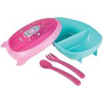Kit Refeição Talher com Estojo Foguete Rosa (6m+) - Buba