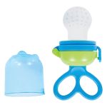 Alimentador Porta-frutinha para bebê em Silicone Azul (6m+) - Buba