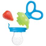 Alimentador Porta-frutinha para bebê em Silicone Azul (6m+) - Buba