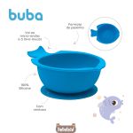 Bowl em Silicone com Ventosa Peixinho Azul (6m+) - Buba