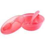 Bowl com Tampa e Colher Rosa (6m+) - Buba
