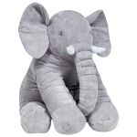 Almofada Elefante Gigante de Pelúcia Cinza (3+) - Buba