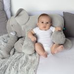 Almofada Elefante Gigante de Pelúcia Cinza (3+) - Buba