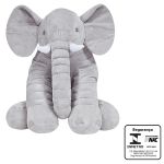 Almofada Elefante Gigante de Pelúcia Cinza (3+) - Buba