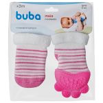 Meia com Mordedor Rosa (3m+) - Buba