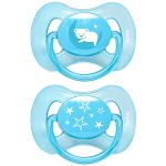 Kit 2 Chupetas Comfort Ursinho e Estrela Azul Tam 2 (6m+) - Buba