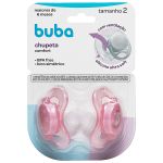 Kit 2 Chupetas Comfort Ursinho e Estrela Rosa Tam 2 (6m+) - Buba