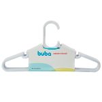 Kit 10 Cabides Infantil de Plástico Branco - Buba