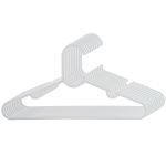 Kit 10 Cabides Infantil de Plástico Branco - Buba