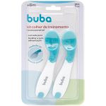 Kit 2 Colheres de Treinamento Termossensível Azul (6m+) - Buba