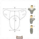 Cobertor de vestir para bebê Baby Super Soft Cinza (0m+) - Buba