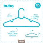 Kit 10 Cabides Infantil de Plástico Azul - Buba