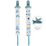 Kit 2 Prendedores de Chupeta Estrelas Azul (3m+) - Buba