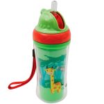 Copo c/ Parede Dupla e Canudo Animal Fun 250ml (12m+) - Buba