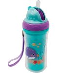 Copo c/ Parede Dupla e Canudo Turminha do Mar 250ml (12m+) - Buba