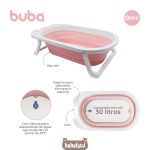 Banheira Dobrável Baby Rosa - Buba