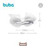 Kit 2 Laços com Presilha M Branco/Vermelho - Buba