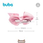 Kit 2 Laços com Presilha G Branco/Rosa - Buba