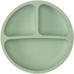 Prato em Silicone com Divisórias e Ventosa Verde (6m+) - Buba