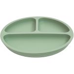 Prato em Silicone com Divisórias e Ventosa Verde (6m+) - Buba