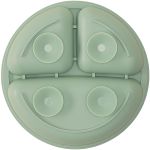 Prato em Silicone com Divisórias e Ventosa Verde (6m+) - Buba