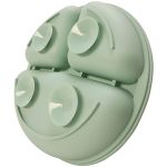 Prato em Silicone com Divisórias e Ventosa Verde (6m+) - Buba