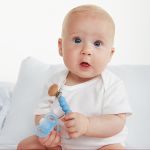 Prendedor de Chupeta em Silicone e Bambu Azul (3m+) - Buba