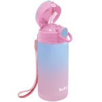 Garrafa Térmica Inox Parede Dupla 400ml Rosa e Azul (3m+) - Buba