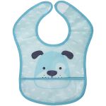 Babador com Cata-migalhas Cachorrinho Azul (3m+) - Buba