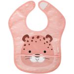 Babador com Cata-migalhas Oncinha Rosa (3m+) - Buba