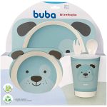 Kit Refeição em Bambu Cachorrinho Azul (6m+) - Buba