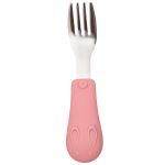 Kit Talher para bebê em Silicone e Inox Coelha Rosa (6m+) - Buba