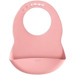 Babador com Cata-migalhas de Silicone Rosa (3m+) - Buba