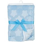 Manta Dupla Face para bebê em Soft Star Azul (3m+) - Buba